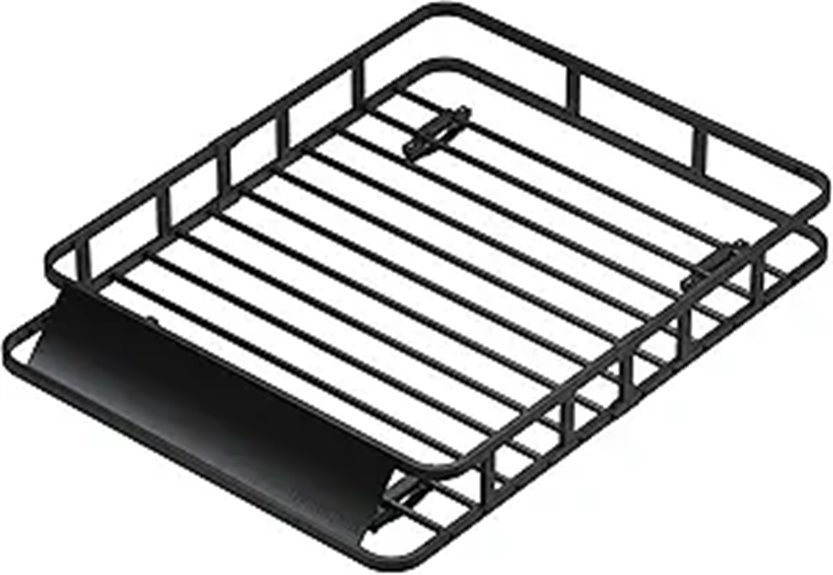Roof Rack Cargo Carrier Universal Heavy Duty Steel Black