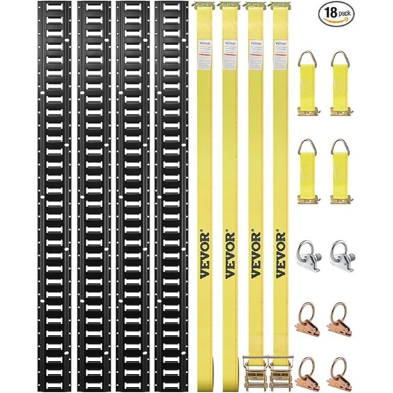 VEVOR E-Track Tie-Down Rail Kit (16 Pieces)