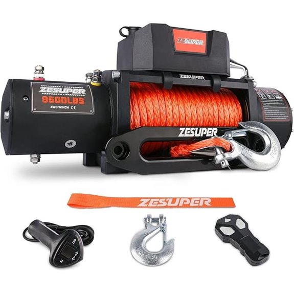 ZESUPER 9500 lb Electric Waterproof Winch with Remote