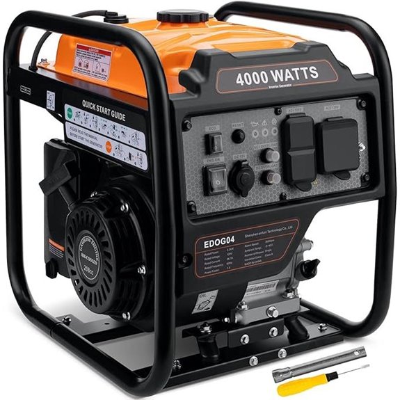 4000W Portable Gas Inverter Generator with Outlets
