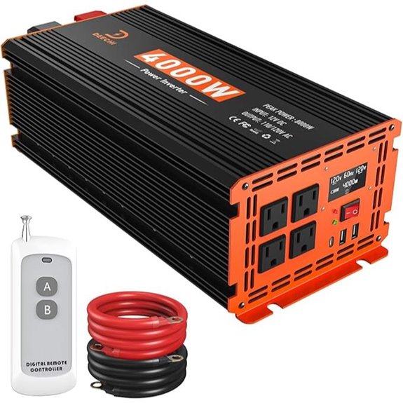 4000W Power Inverter with USB LCD & Remote