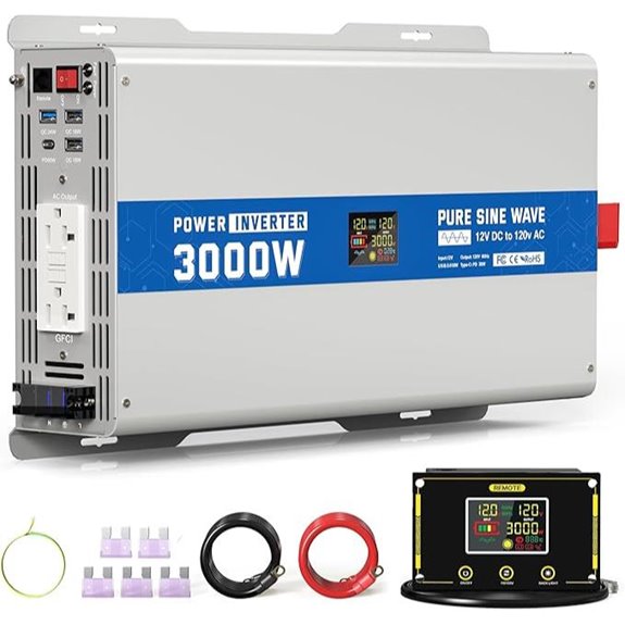 3000W Pure Sine Wave Inverter with USB & GFCI