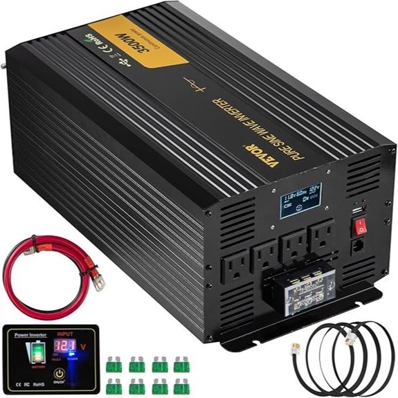 VEVOR 3500W Pure Sine Wave Car Power Inverter