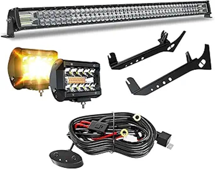 Jeep LED Light Bar with Mounting and Wiring