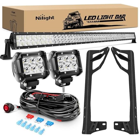 Nilight 52Inch LED Light Bar Pods with Mounts and Harness