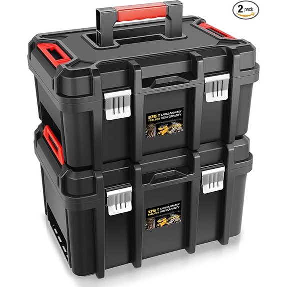 Auto Dynasty Lockable Storage Tool Boxes (2 Pack)