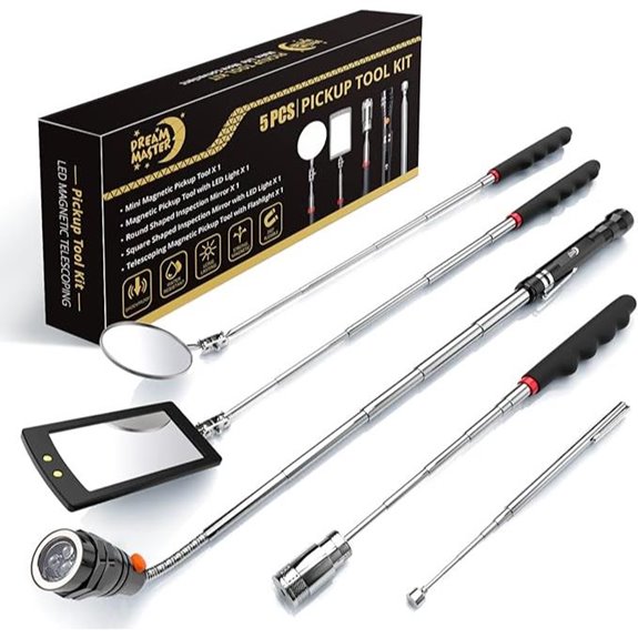 Magnetic Pickup Tool Set with Inspection Mirror