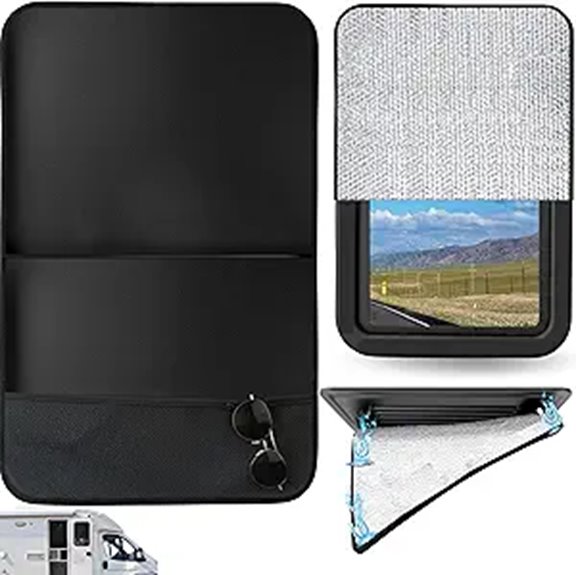 RV Window Shade with Magnetic Sun Blocker