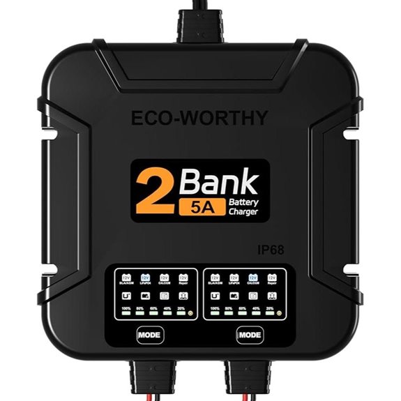 ECO-Worthy 2-Bank Waterproof Marine Battery Charger