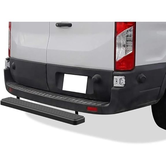 APS Matte Black Rear Step Bar for Ford Transit