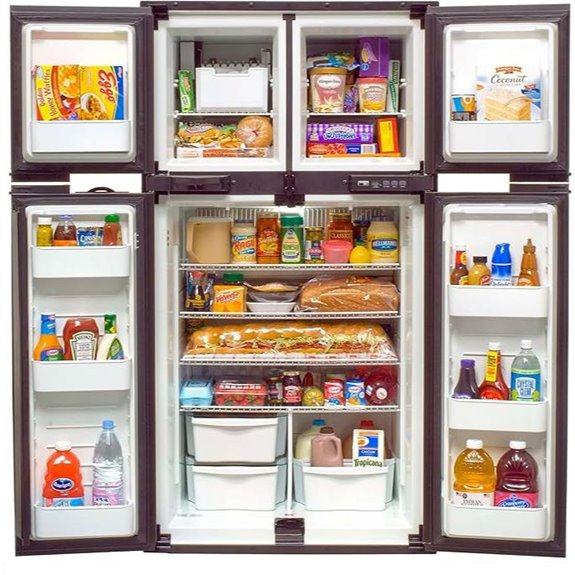 Norcold 1210 - RV Refrigerator - 12 cu. ft. - 4-Door - 2-Way AC/LP Black