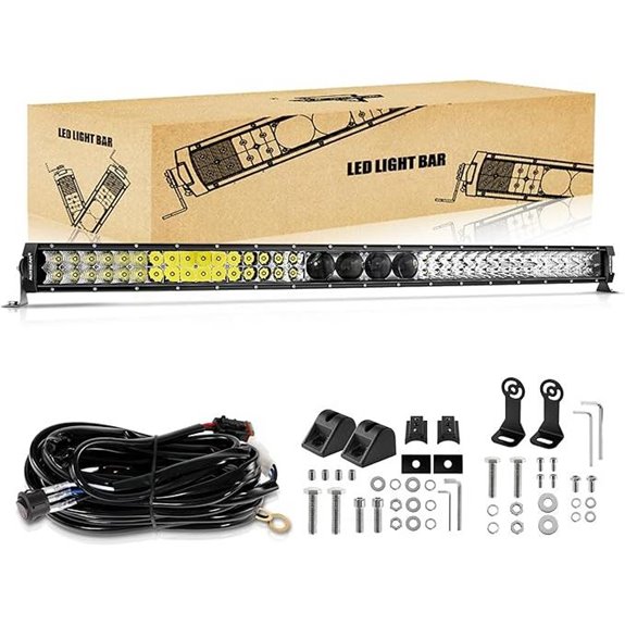 Auxbeam 42 360W LED Light Bar Off-Road Combo Kit