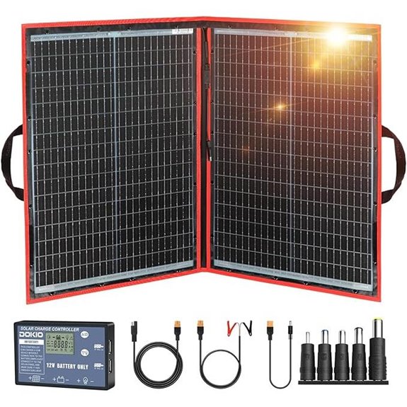 DOKIO 100W Portable Foldable Solar Panel Kit