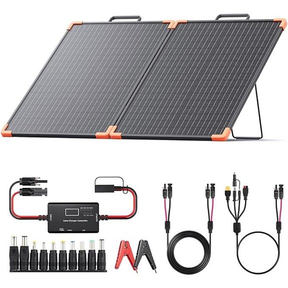 100W Foldable Solar Panel Kit with PWM Controller