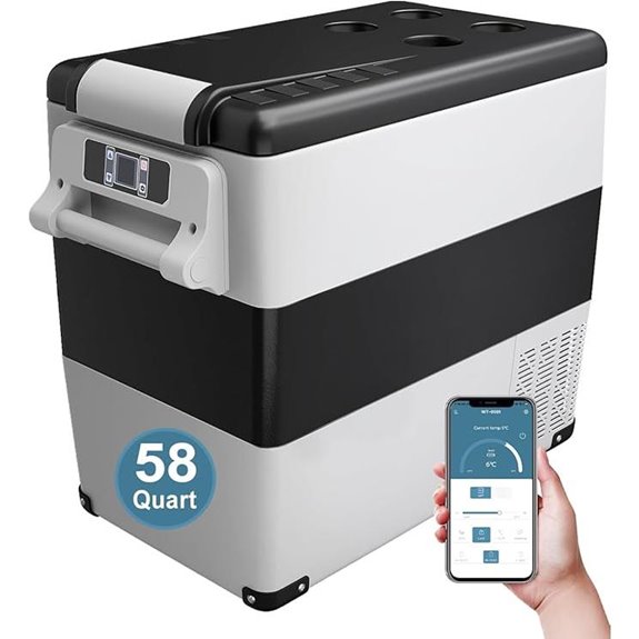 Portable 12V Car Fridge Cooler with APP Control