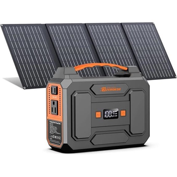 Portable 146Wh Solar Power Station with Foldable Panel