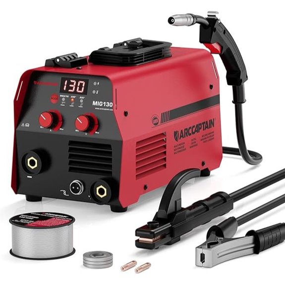 ARCCAPTAIN 130A MIG Welder 3-in-1 Portable Gasless Machine