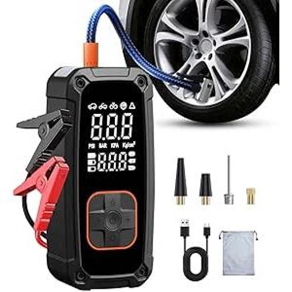 Portable Air Compressor with Gauge and Auto Shutoff