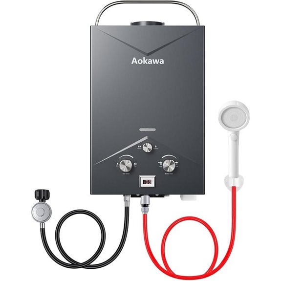 Portable Propane Tankless Water Heater with Shower