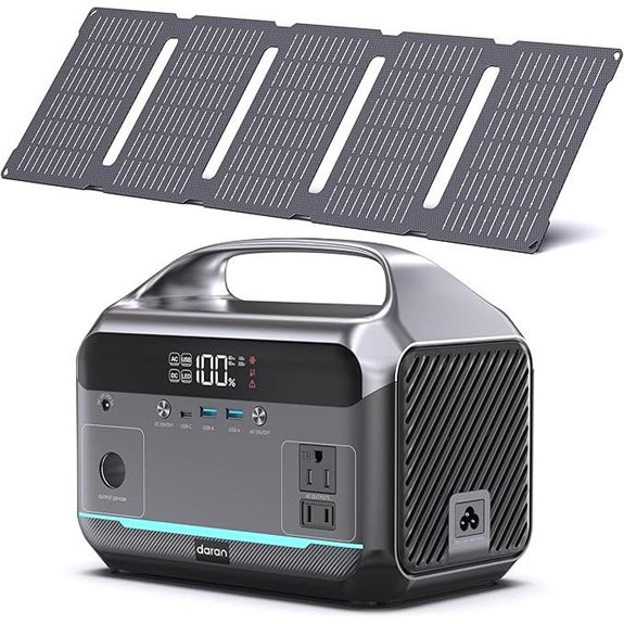 DARAN Portable Solar Power Station (288Wh 7 Ports)