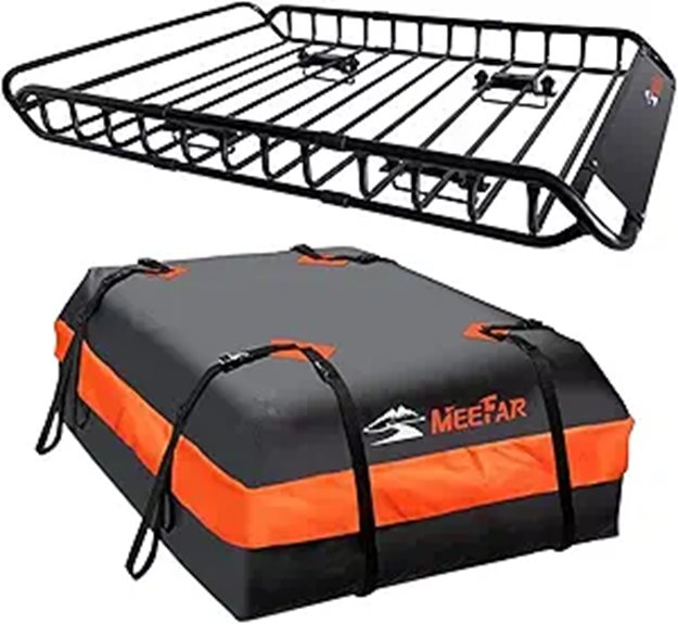 MeeFar Roof Rack Carrier Basket with Waterproof Bag