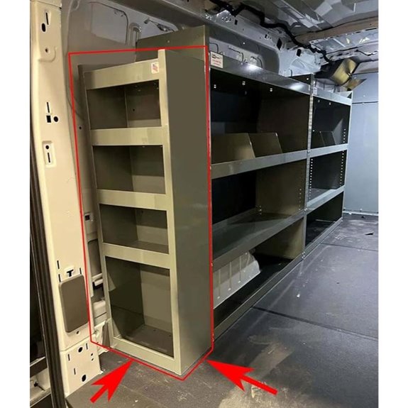 Van Shelving Storage Tower for Standard Roof Vans