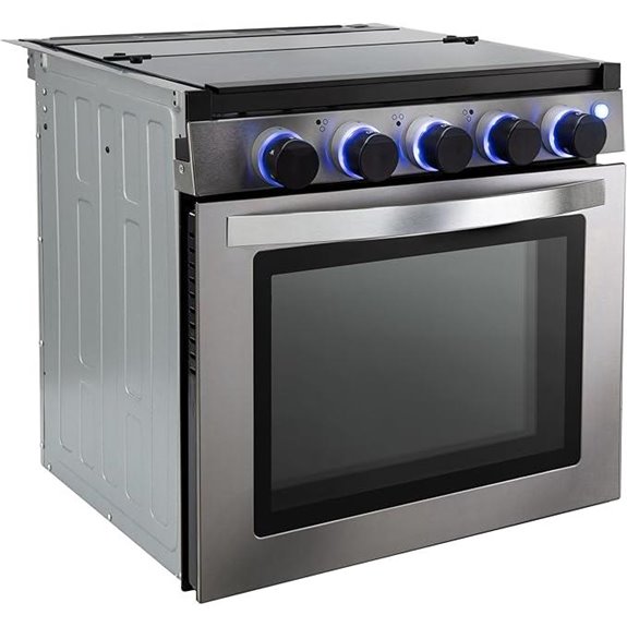 RecPro RV 3-Burner Gas Stove with Vented Hood