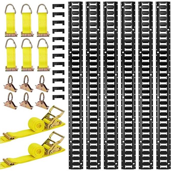 VEVOR E-Track Tie-Down Rail Kit (6 Pack)