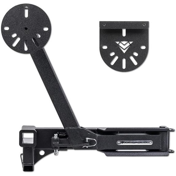 Armordillo Hitch Mount Spare Tire Carrier Steel Black