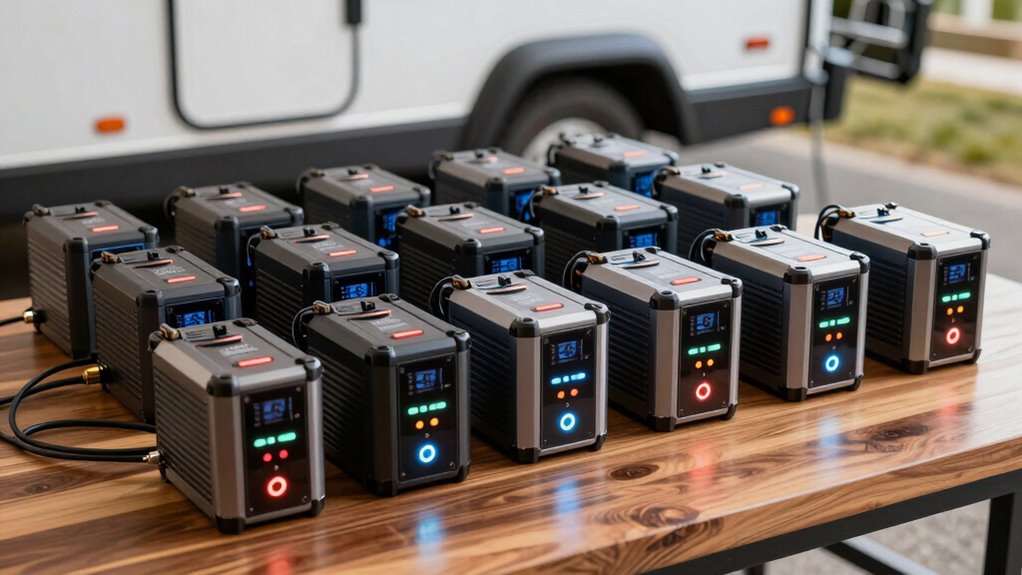 top camper dual battery chargers