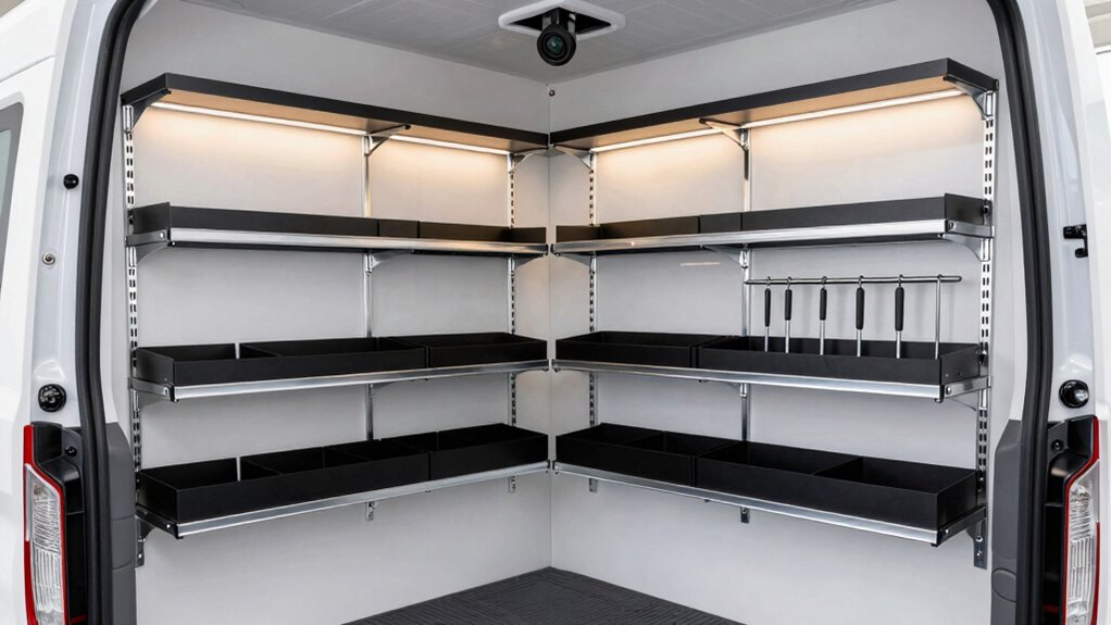top transit van shelving