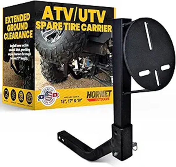UTV/ATV Spare Tire Mount 19” Hitch Carrier