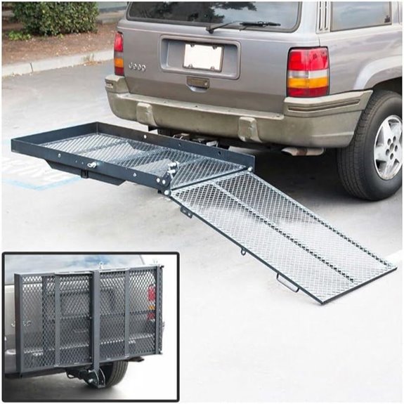 Mobility Wheelchair Scooter Hitch Mount Carrier Ramp