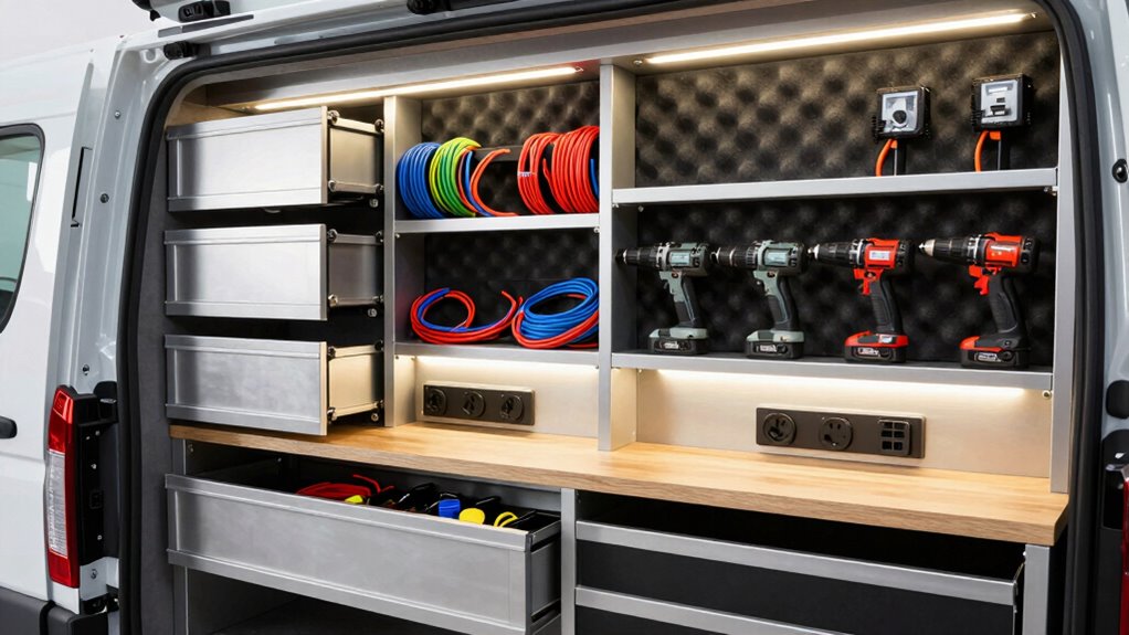efficient organized electrician workspace