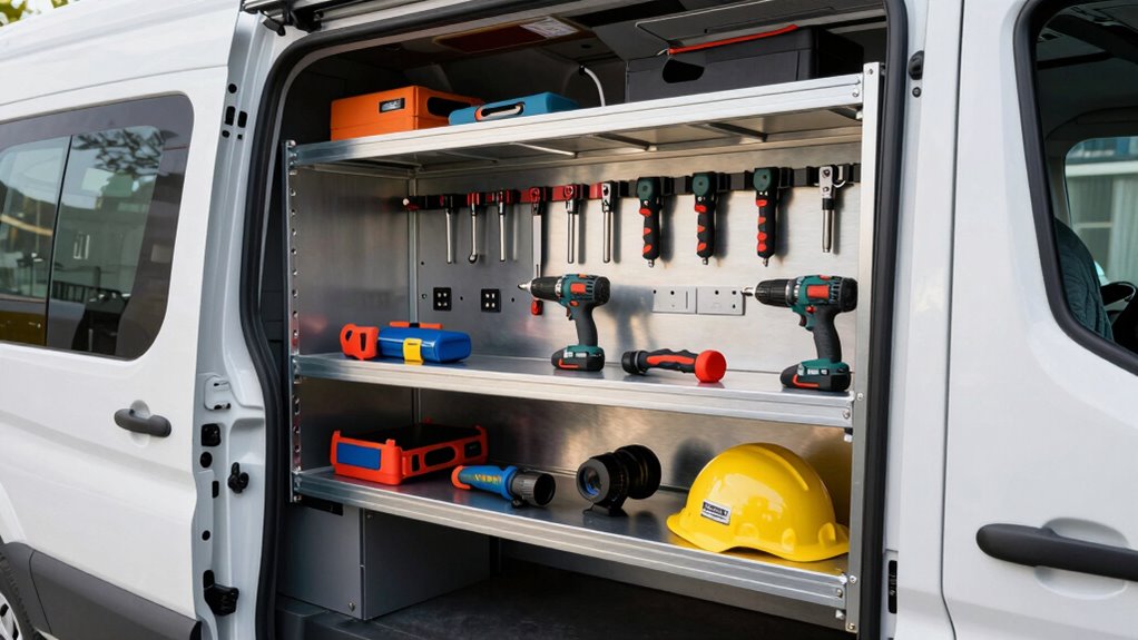 efficient storage for work vans