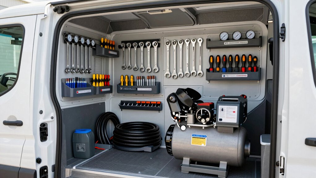 organized hvac work vehicles