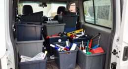 poor van storage organization