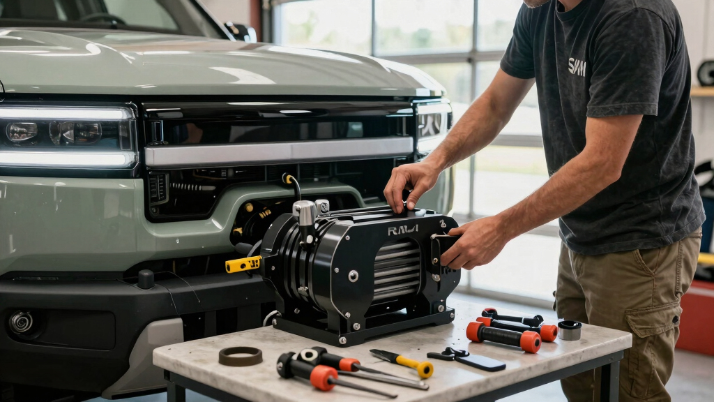 Rivian Has Long Wanted to Put a Winch on the R1. RAD Might Finally Make It Happen