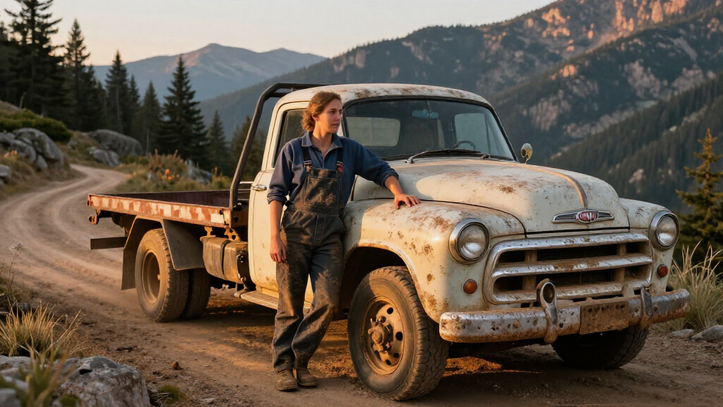 Vintage Chevy Tow Truck That Was Stuck On A Mountain For A Year Is Finally Pulled Out