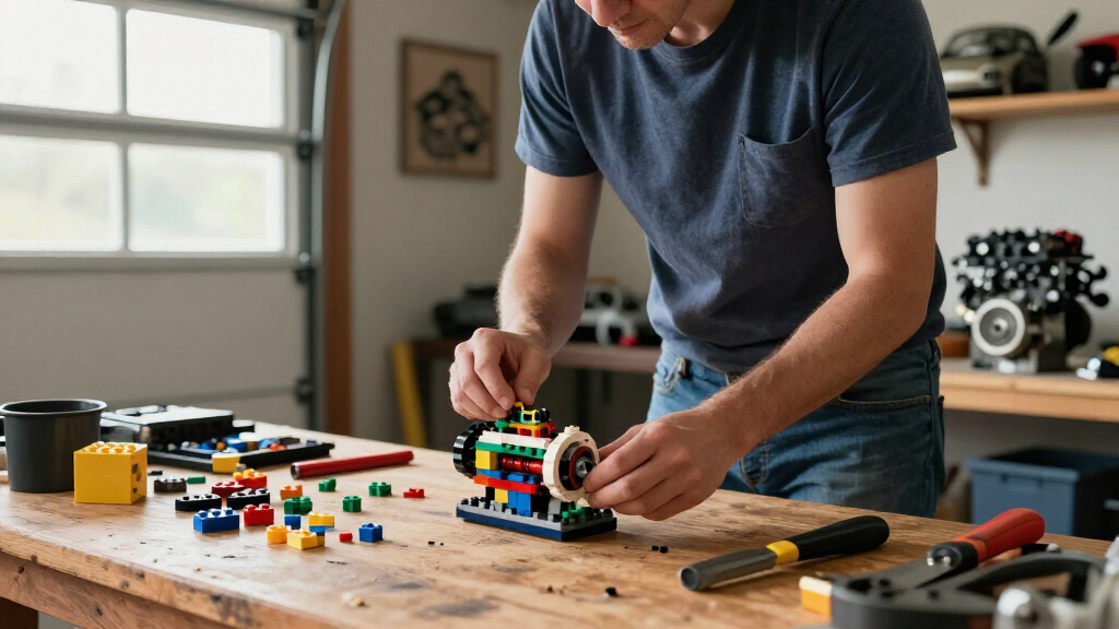 Recreating An Antique Hit-and-Miss Engine With Lego Is One Way To Kill Time