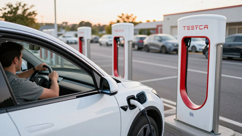 Tesla Adds Emergency Feature So You Can Drive Away From Supercharger Without Unplugging